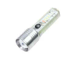 Фонарь в руку 520D (T-6, Аккум.-встроенный, Type-C, фокус) боковые диоды RGB, карабин