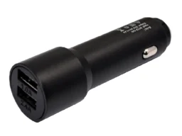Адаптер АЗУ ( 12V ----> 2*USB ) 2,4Ah LIDER (BLD01) метал, длинная