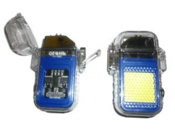 Зажигалка электронная заряд от USB (44-1983) с Фонарём