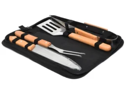 Набор инструментов для барбекю GRILL-4 / нож,вилка,щипцы,лопатка /