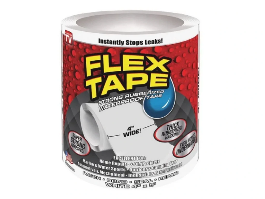 Гибкая скотч-лента-клей FLEX TAPE Белая / 10см 1,52м