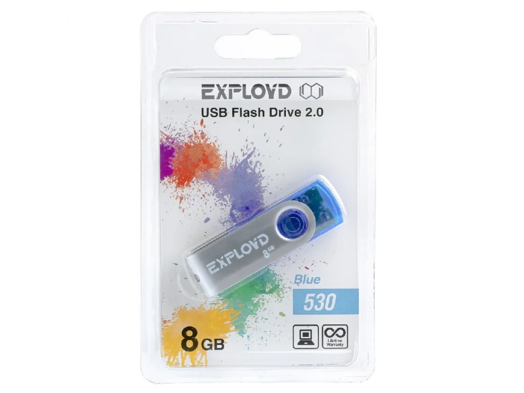 USB 8GB Exployd 530 синий