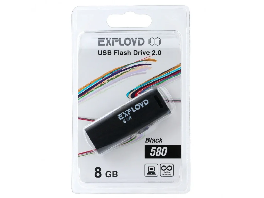 USB 8GB Exployd 580 чёрный