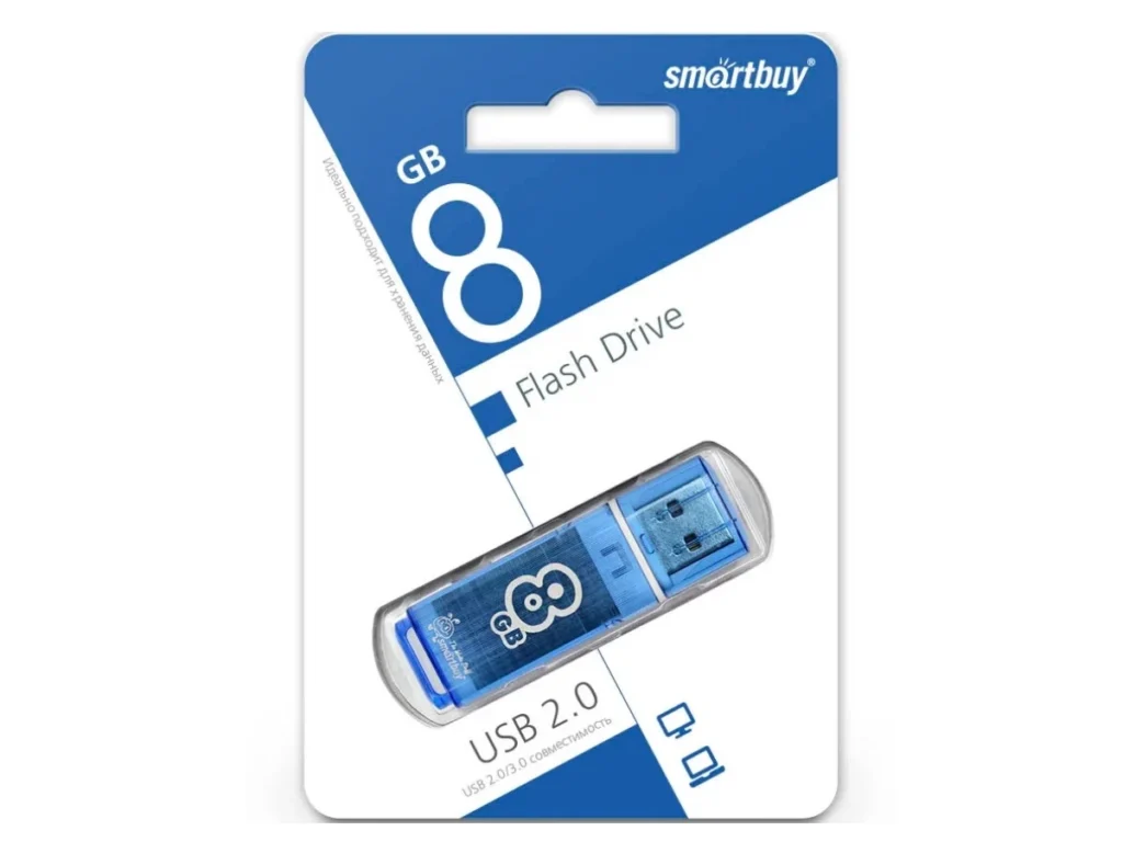 USB 8GB Smart Buy Glossy синий