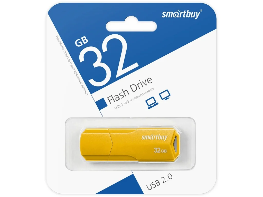 USB 32GB Smart Buy Clue жёлтый