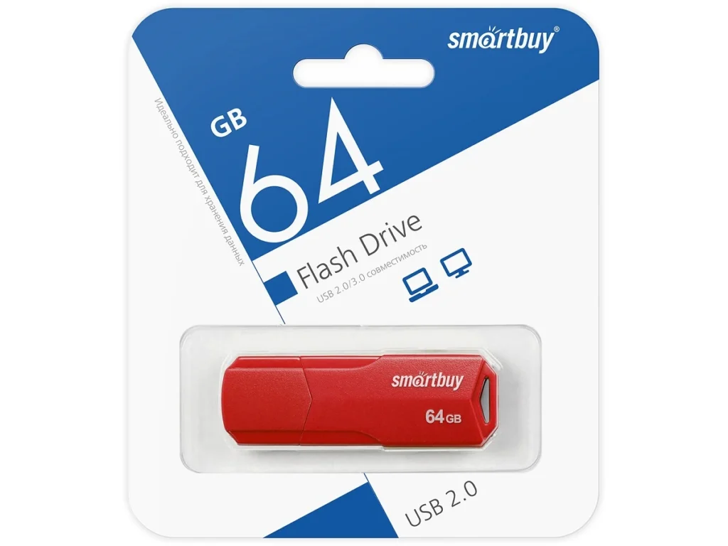 USB 64GB Smart Buy Clue красный
