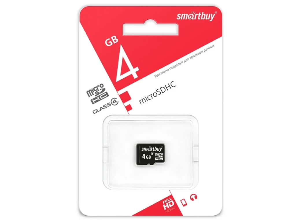 MicroSD 4GB Smart Buy Class 4 без адаптера