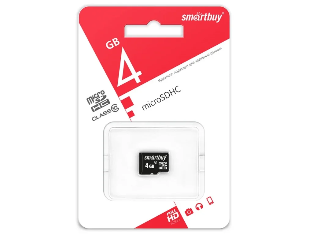 MicroSD 4GB Smart Buy Class 10 без адаптера