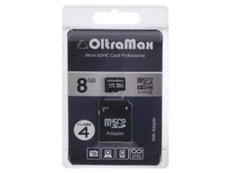 MicroSD 8GB OltraMax Class 4 + SD адаптер