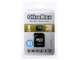 MicroSD 8GB OltraMax Class 10 + SD адаптер