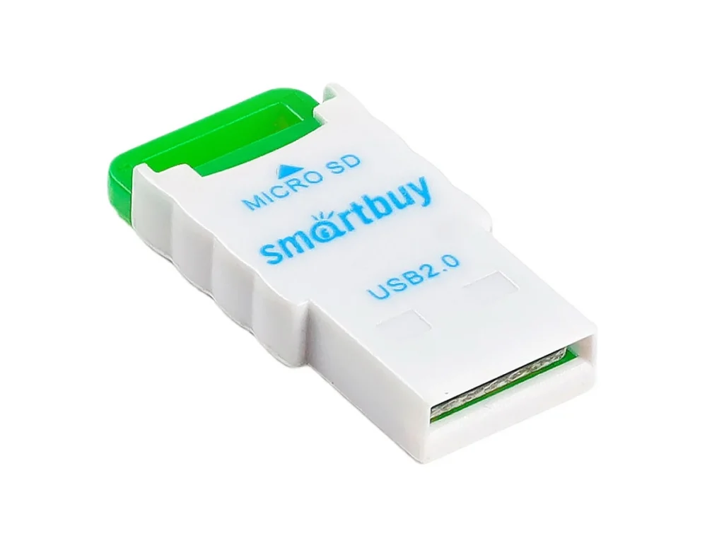 Картридер Smartbuy MicroSD, (SBR-707-G) зелёный