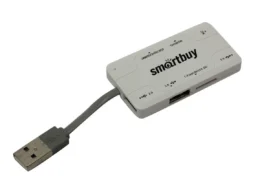 Хаб + Картридер Smartbuy Combo белый (SBRH-750-W) (1/5)