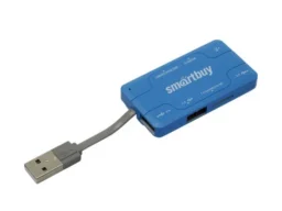 Хаб + Картридер Smartbuy Combo голубой (SBRH-750-B) (1/5)