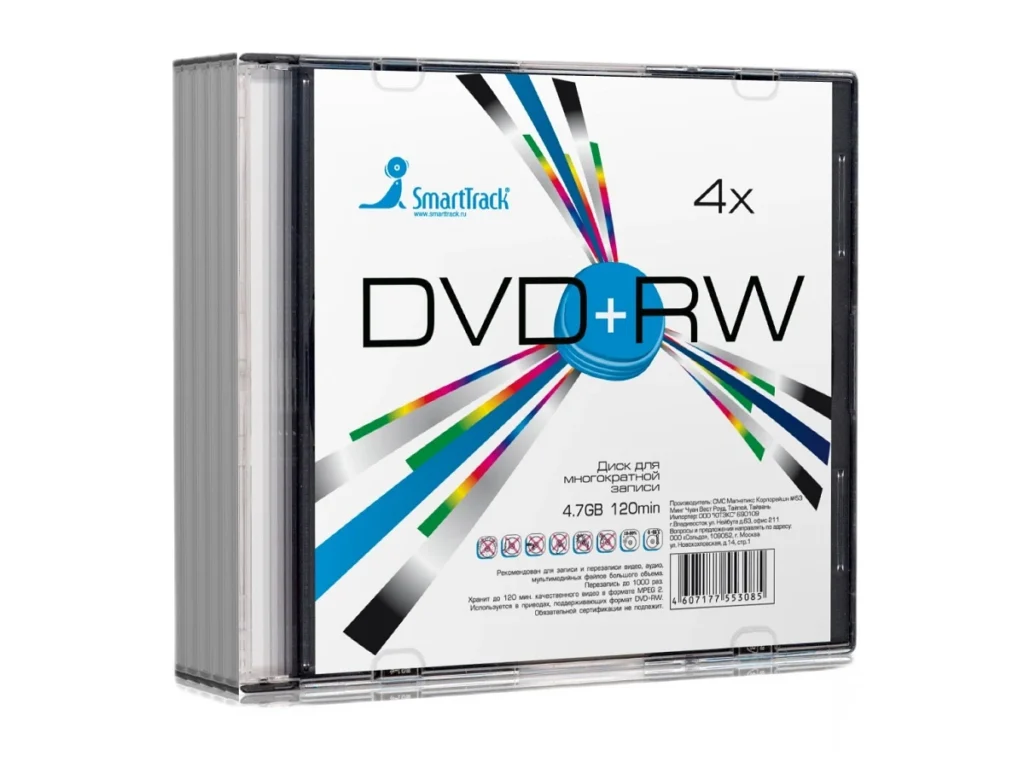 Диск ST DVD+RW 4.7 GB 4x SL-5 (200)