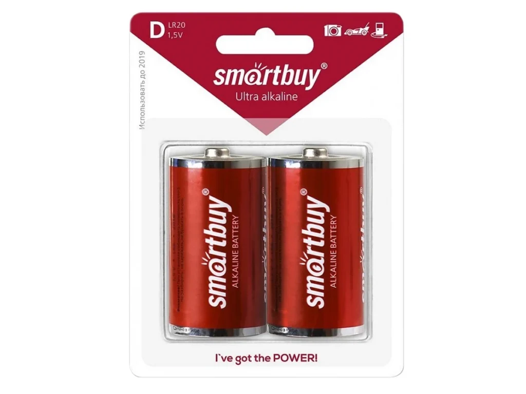 Элемент питания SMARTBUY LR20 BL2 (12/96)