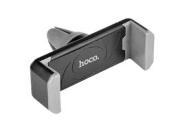 Держатель HOCO CPH01, для смартфона, пластик, воздуховод, цвет: чёрный, серая вставка