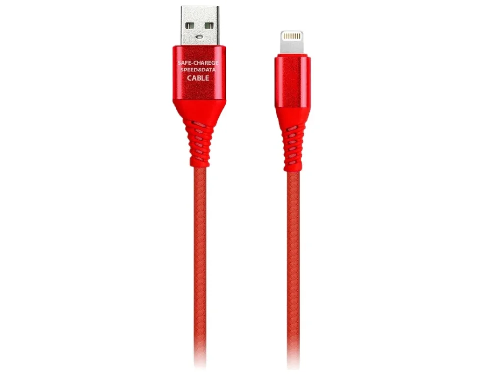 Кабель Smartbuy 8pin в рез.оплет. Gear, 1м. мет.након.,