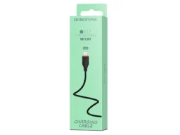 Кабель USB - 8 pin Borofone BX17 Enjoy, 1.0м, круглый, 2.4A, силикон, цвет: чёрный(1/648)