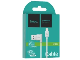 Кабель USB - 8 pin HOCO UPL11, 1.2м, круглый, 2.1A, силикон, боковой, цвет: белый (1/50/500)