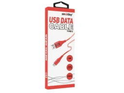 Кабель SMARTBUY USB - Type C, белый, в рез.оплет. Gear, мет. након, 1м,