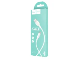 Кабель USB - Type-C HOCO X25 Soarer, 1.0м, круглый, 2.1A, силикон, цвет: белый(1/30/300)