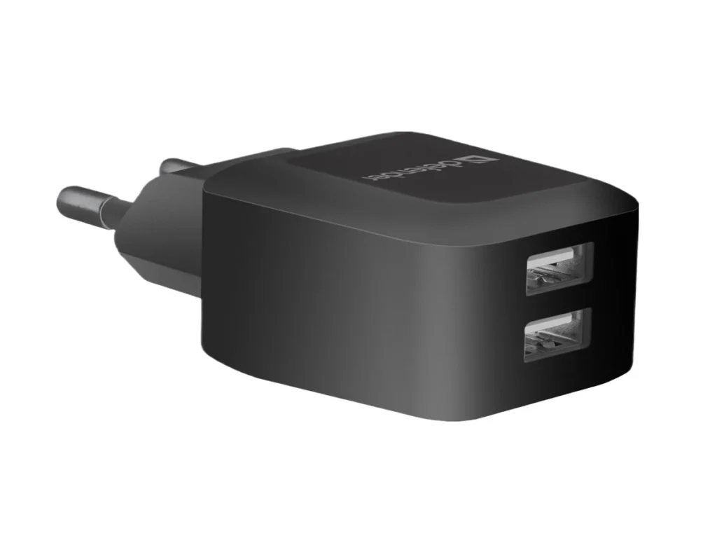 Адаптер сетевой Defender EPA-13, чёрный, 2xUSB, 5V/2.1А, пакет (1/200)