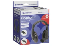 Гарнитура DEFENDER Gryphon 750U, USB,чёрная, шнур 1,8 м. (1/20)