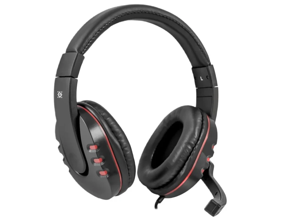 Гарнитура DEFENDER Warhead G-160, чёрный/красный, игровая, шнур 2.5 м. (1/20)