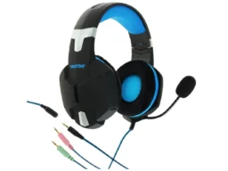 Гарнитура Smartbuy RUSH VIPER, черная/синяя, игровая, велюровые амбушюры, шнур 1м+2м.