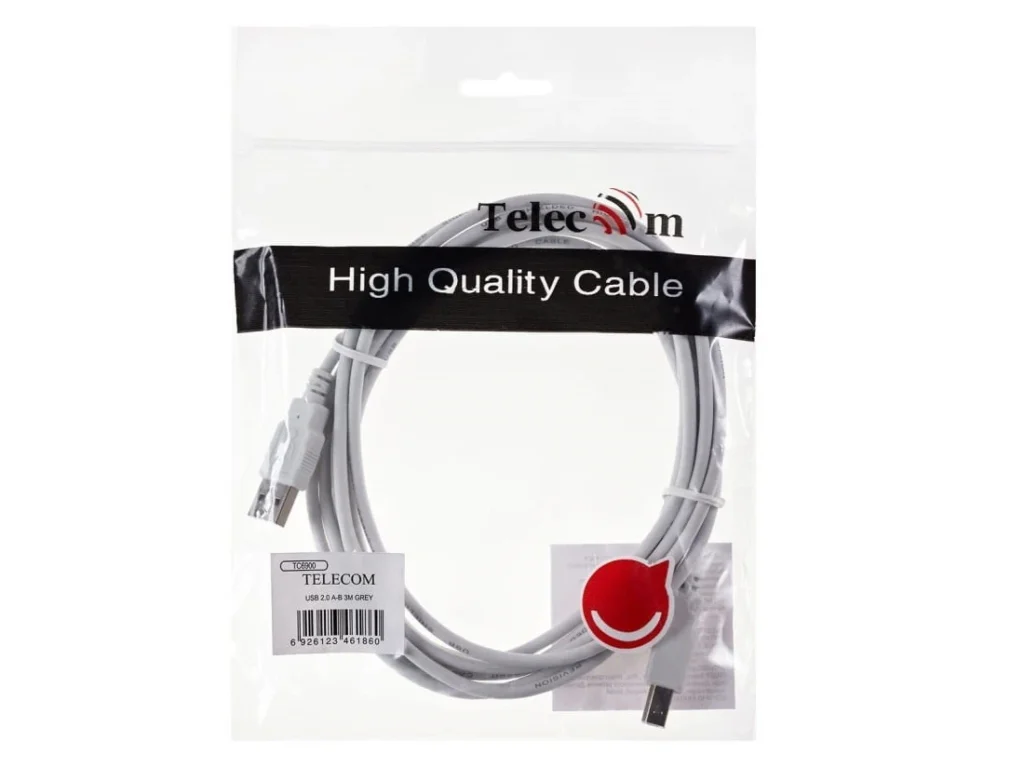 Кабель USB2.0 A-->B (3.0м) Telecom 1/100)