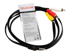 Кабель соединительный TELECOM 3.5 Jack (M) / 3 RCA (M), 1.5 м. (1/300)