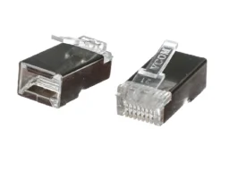 Коннекторы RJ45 8P8C для FTP кабеля 5 кат. экранированные, VCOM (цена за100шт уп.)