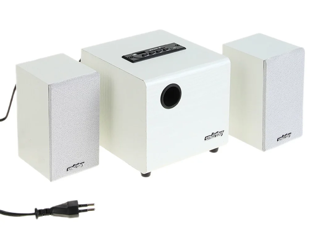 Колонки Smartbuy 2.1 SPARTA, белые, USB, SD (1/6)