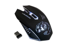 Мышь Nakatomi Gaming RF 2.4G Optical MROG-15UR, черный, игровая, 6 кнопок+ролик, подсветка (1/4)