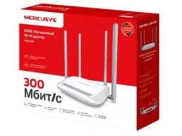 Роутер Mercusys MW325R N300. 4 порта , 300Мбит/с, 4 внешние антенны.