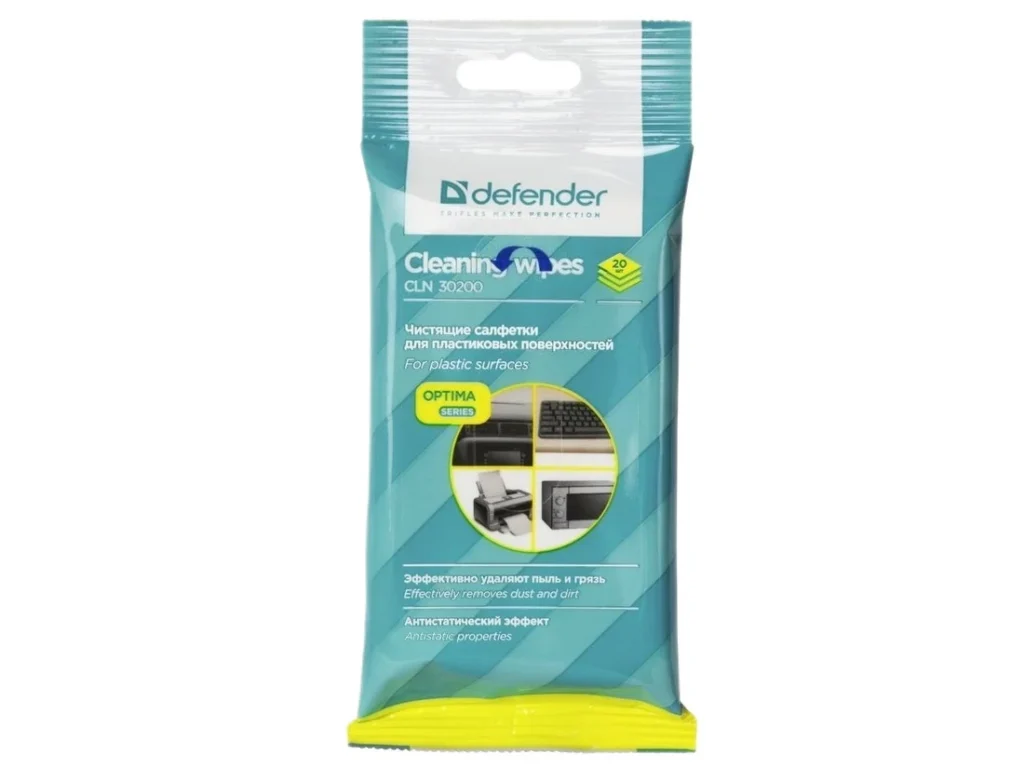 Салфетки DEFENDER универс-е, влажные в мяг. упаковке 20 шт. (CLN30200) (1/38)