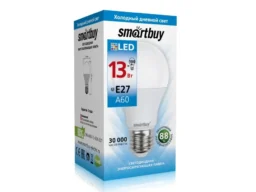 Лампа светодиодная SMARTBUY A60 13Вт 220V 6000K E27 (холодный дневной свет)