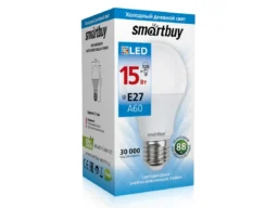 Лампа светодиодная SMARTBUY A60 15Вт 220V 6000K E27 (холодный свет)