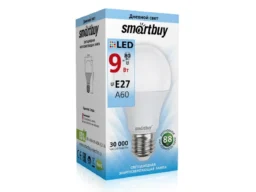 Лампа светодиодная SMARTBUY A60 9Вт 220V 4000K E27 (нейтральный свет) (1/10/100)