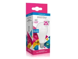 Лампа светодиодная SMARTBUY A65 25Вт 6000K E27 (холодный свет) (1/10/100)