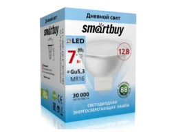 Лампа светодиодная SMARTBUY GU5.3 (MR16) 7Вт 12V 4000K (рефлекторная, холодный свет)