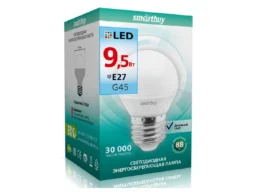 Лампа светодиодная SMARTBUY G45 9,5Вт 4000K E27 (глоб, нейтральный свет) (1/10)