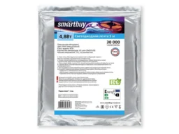 Лента светодиодная SMARTBUY SMD 2835/60, IP20, 4,8 Вт, 3000К, теплый белый, 5м (1/100)