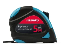Рулетка SMARTBUY измерительная, 5мх19мм, прорезиненный корпус, 2 фиксатора,усиленный зацеп (1/120)