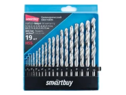 Набор SMARTBUY 19 сверл по металлу, D от 1 до 10 мм с шагом 0.5 мм, до HRC62, кейс tools (1/30)