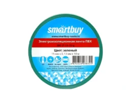 Изолента SMARTBUY 0,13х15мм, 10 метров, зеленая (SBE-IT-15-10-g) (10/500)