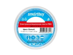 Изолента SMARTBUY 0,13х15мм, 20 метров, белая (SBE-IT-15-20-w) (10/200)