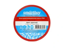 Изолента SMARTBUY 0,13х15мм, 20 метров, красная (SBE-IT-15-20-r) (10/200)