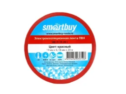 Изолента SMARTBUY 0,18х19мм, 20 метров, красная (SBE-IT-19-20-r) (10/200)