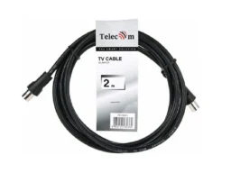 Кабель удлинительный антенный TELECOM 9.5mm, 75Ом,ТВ-М-->ТВ-F, 2 м. (1/300)